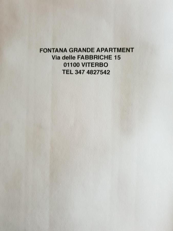 Fontana Grande Apartment Viterbo Exterior photo